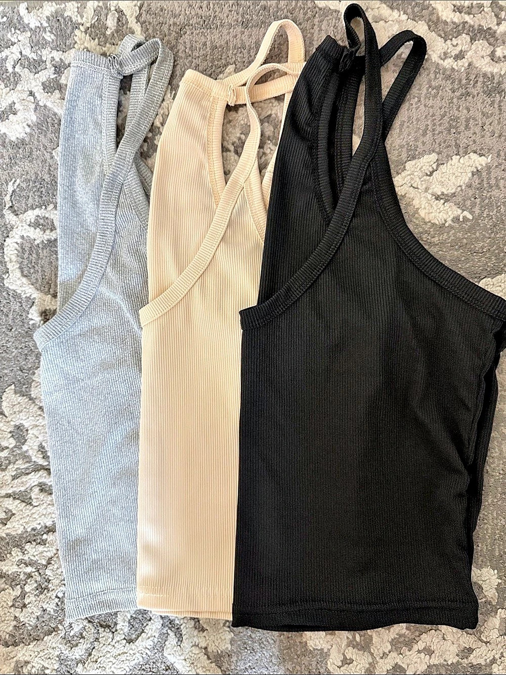 Ribbed Nulu Racerback Yoga Tank Top Set